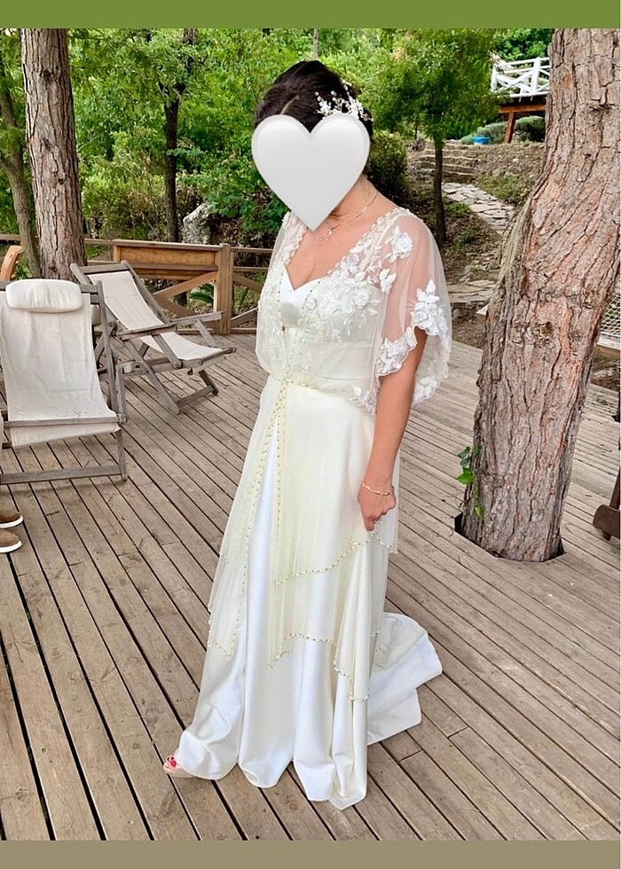 Özel Tasarım Kırık Beyaz Gelinlik - Görsel 5