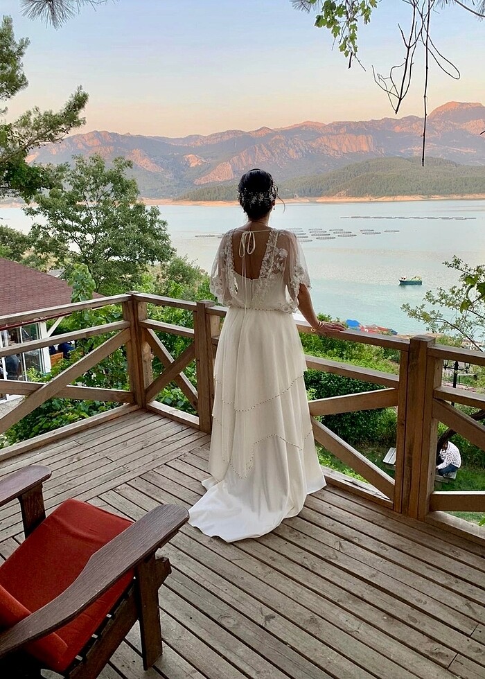 Özel Tasarım Kırık Beyaz Gelinlik - Görsel 4