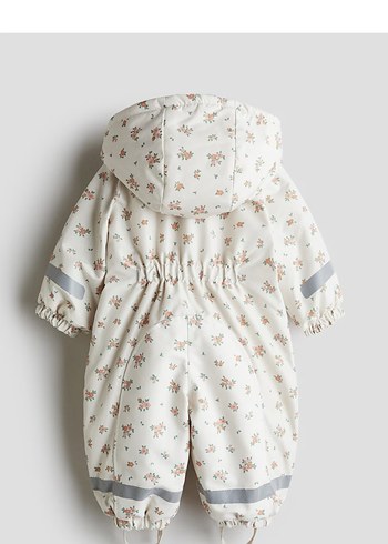 Beyaz Kapüşonlu Kız Bebek Tulum - Görsel 2