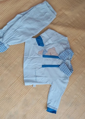 Mavi Baskılı Bebek Erkek Takımı - Görsel 2