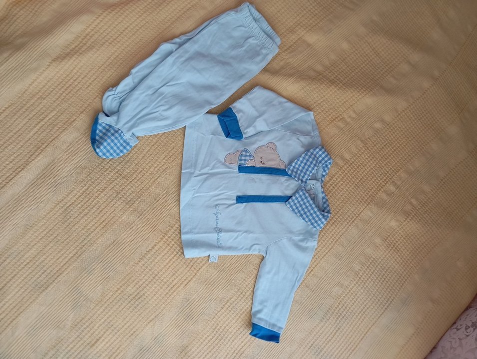 Mavi Baskılı Bebek Erkek Takımı - Görsel 2