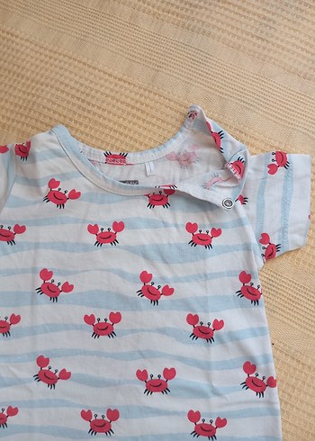 Renkli Baskılı Erkek Bebek Kısa Kollu Tulum - Görsel 3