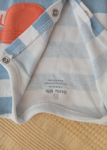 Mavi Çizgili Bebek Tulum - Görsel 2