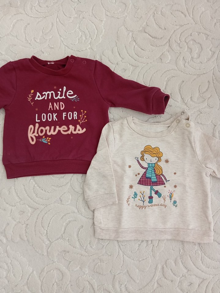 Bordo Baskılı Ve Bordo Renkli  Sweatshirt - Görsel 3