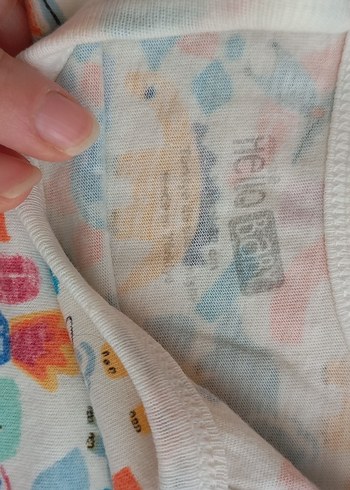 Renkli Desenli Kısa Kollu Bebek Tulum - Görsel 3