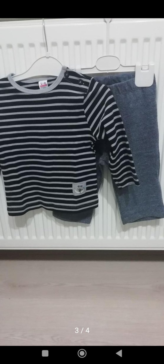 Erkek Çocuk Çizgili Uzun Kollu Takım - Görsel 3