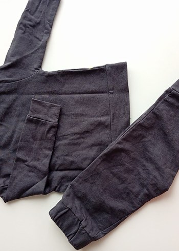 Erkek Bebek Siyah Penye Nakışlı Takım - Görsel 5