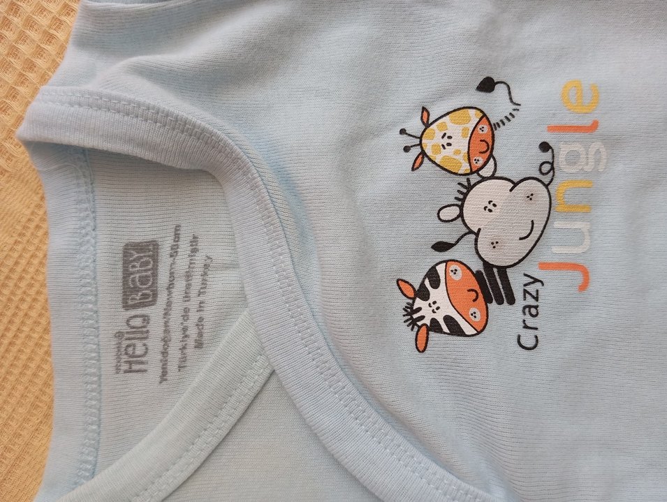 Mavi Baskılı Uzun Kollu Bebek Takımı - Görsel 3