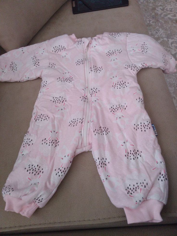 Pembe Bebek Tulumu Fermuarlı - Görsel 3