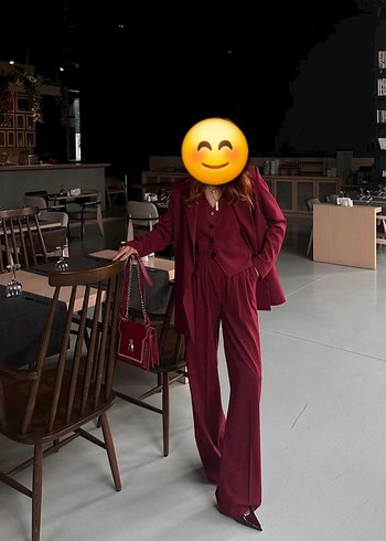 Diğer Bordo yelek ceket pantolon 3lü takım elbise
