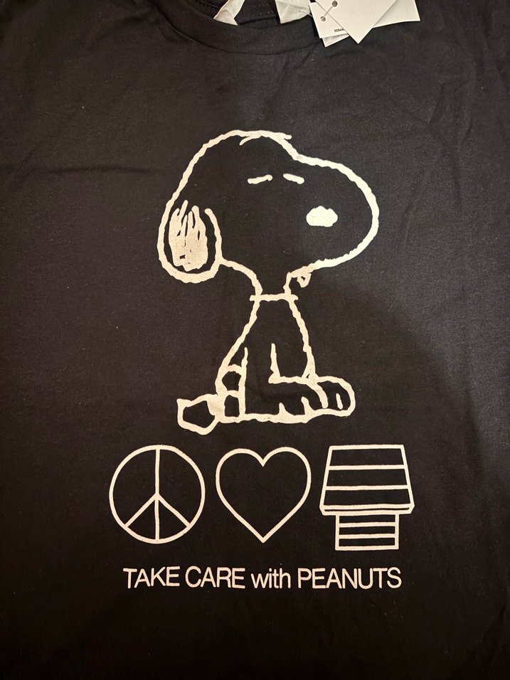 Kız Çocuk Siyah Pamuklu Baskılı Tişört - Görsel 2