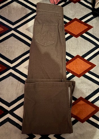 Kız Çocuk Kot Görünümlü Kahverengi Tayt - Görsel 2