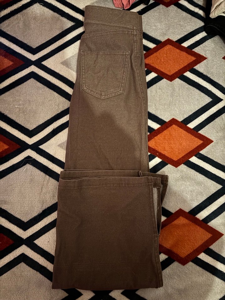 Kız Çocuk Kot Görünümlü Kahverengi Tayt - Görsel 2