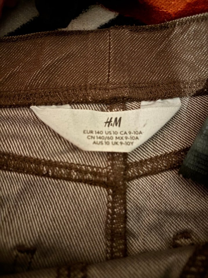 Kız Çocuk Kot Görünümlü Kahverengi Tayt - Görsel 4