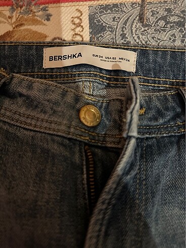 36 Beden mavi Renk Bershka Kot Pantolon