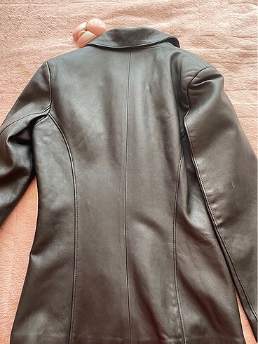 s Beden siyah Renk Deri Blazer