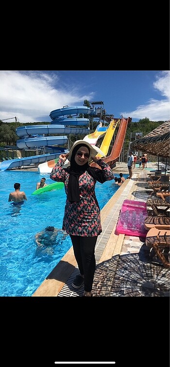 Likralı flamingo desenli haşema