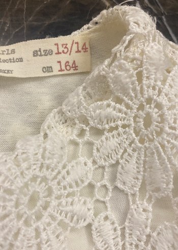 Kız Çocuk Beyaz Dantel Bohem Elbise - Görsel 4