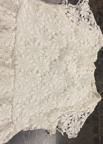 Kız Çocuk Beyaz Dantel Bohem Elbise - Görsel 5