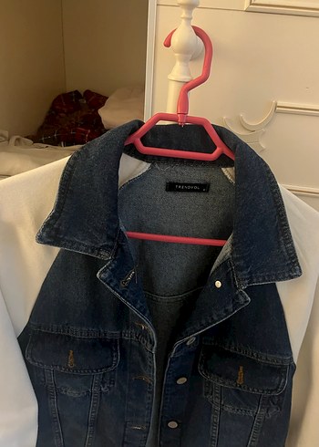 Trendyol & Milla Düğmeli Beyaz Denim Kadın Ceket