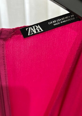 Parlak Fuşya Mini Kadın Elbise - Görsel 3