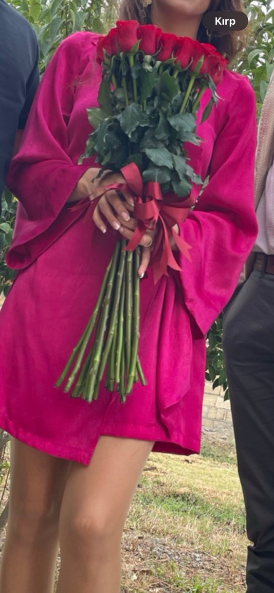 Parlak Fuşya Mini Kadın Elbise - Görsel 5