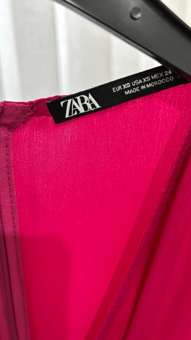 Parlak Fuşya Mini Kadın Elbise - Görsel 3