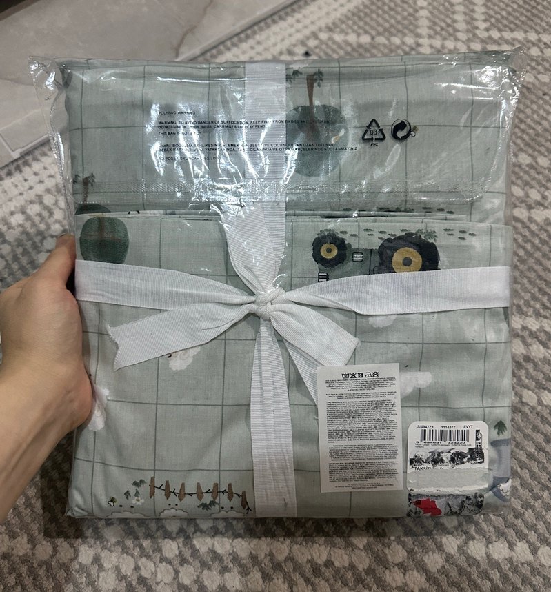 LCW HOME Gri Baskılı Tek Kişilik Nevresim Takımı - Görsel 5