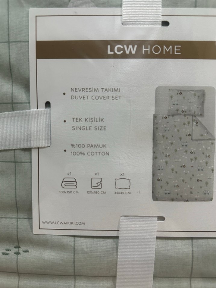 LCW HOME Gri Baskılı Tek Kişilik Nevresim Takımı - Görsel 4