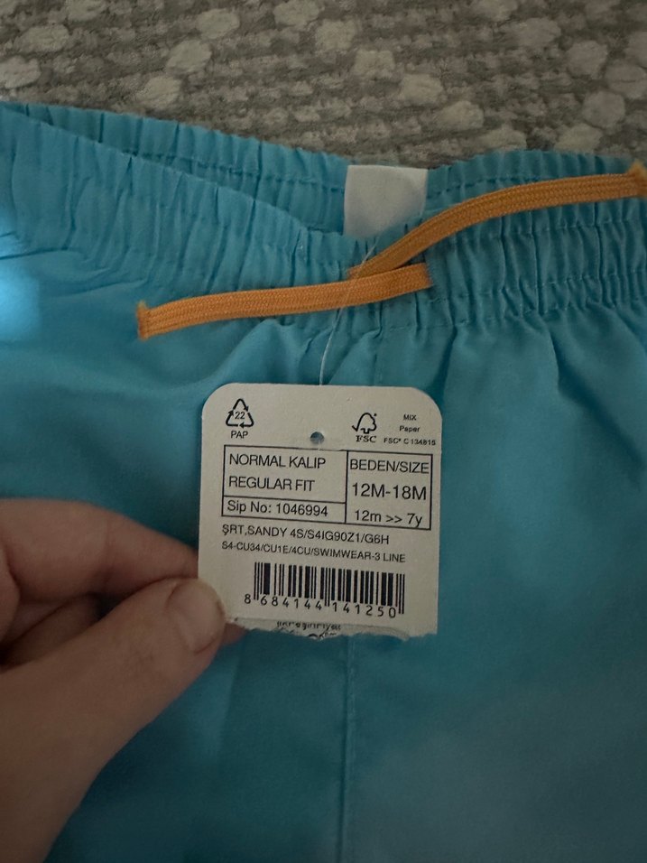 Erkek Çocuk Mavi Baskılı Kemerli Şort - Görsel 2