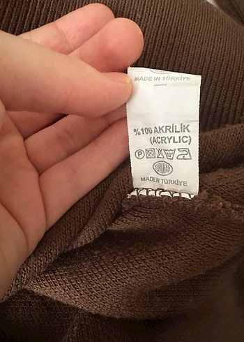 Diğer Kahverengi Boğazlı taşlı triko takım