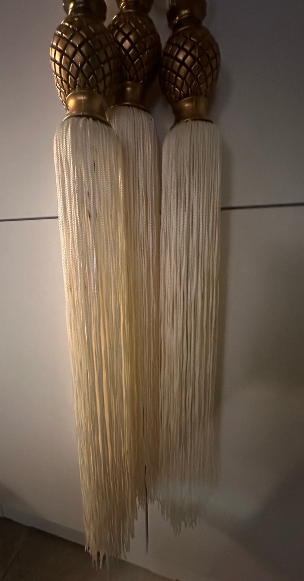 Nakışlı Beyaz Perde Püskülü - Görsel 3