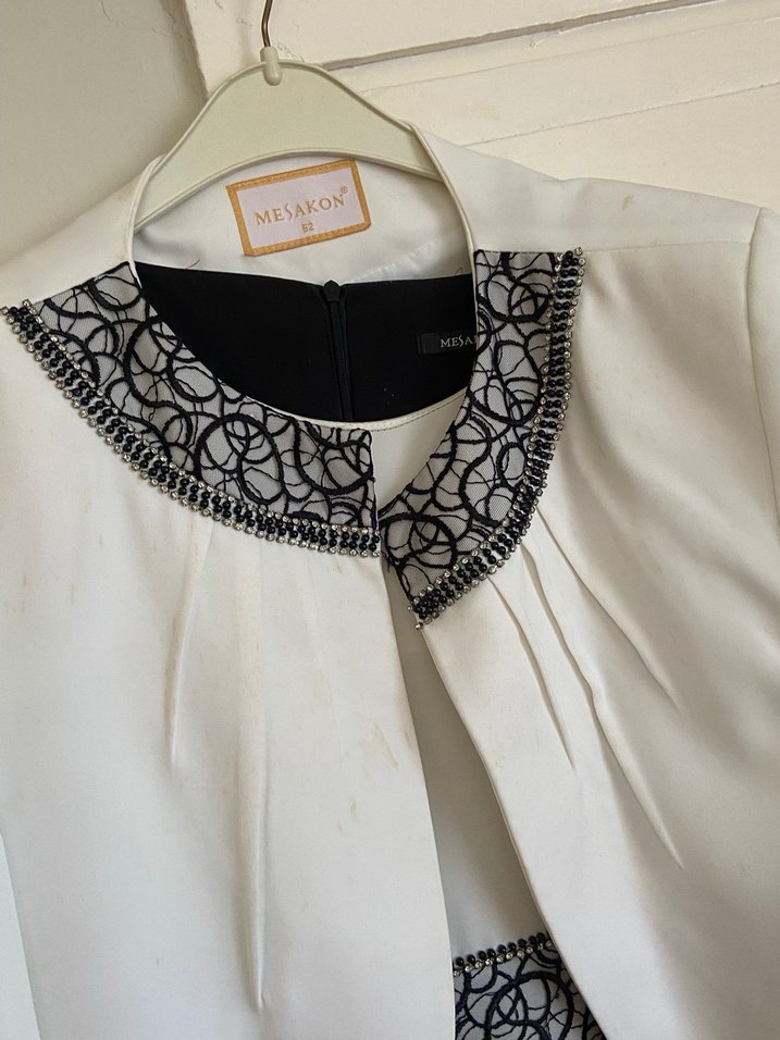 İş Ofisi İçin İşlemeli Uzun Elbise - Görsel 2