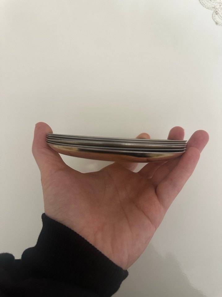 Metal gold çay tabağı - Görsel 3