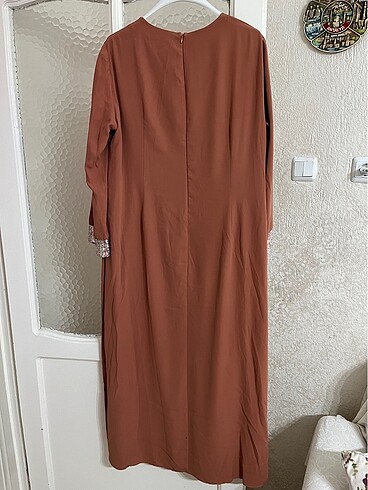 48 Beden camel Renk Alvina abiye