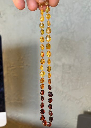 Orjinal damla kehribar kolye - Görsel 2