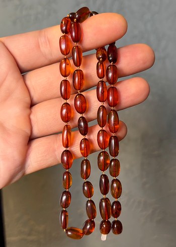 Kehribar Kolye Orjinal set - Görsel 3