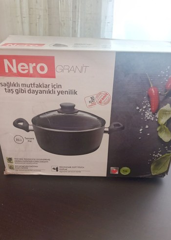 Nero Derin 24 Cm Granit Tencere Yeni - Görsel 6