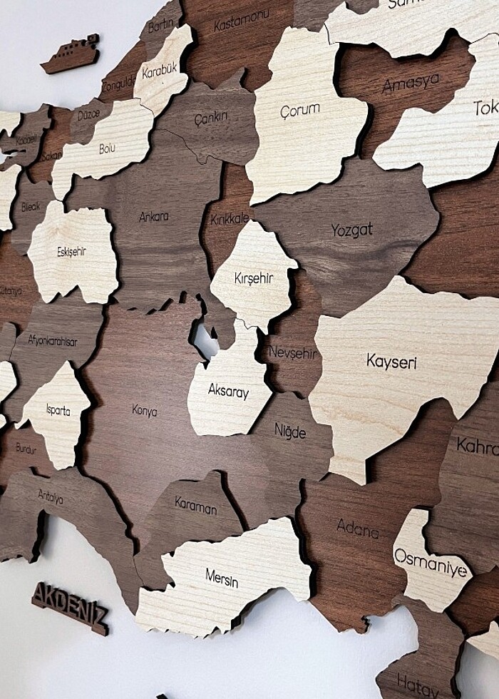 Ahşap Türkiye Haritası  - Görsel 2