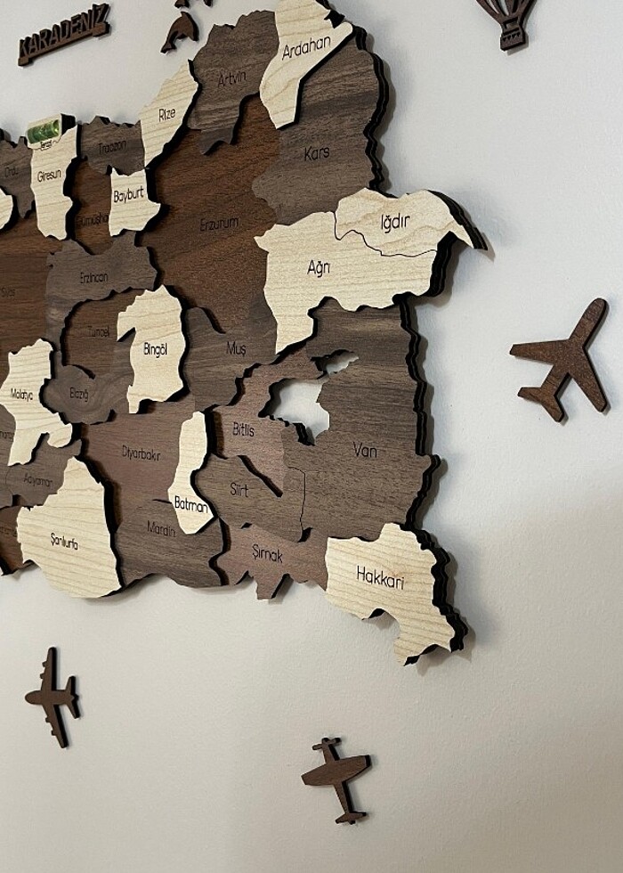 Ahşap Türkiye Haritası  - Görsel 3