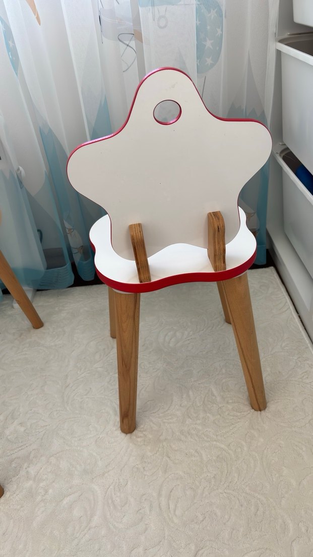 Beyaz Çocuk masa ve Sandalye- Berk Yazılı - Görsel 5