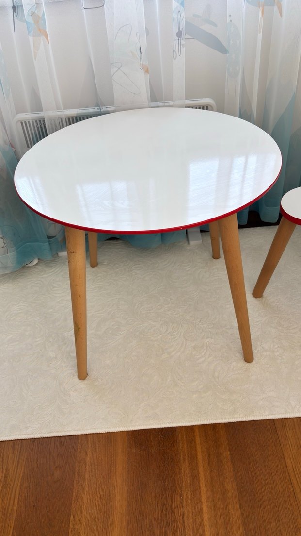 Beyaz Çocuk masa ve Sandalye- Berk Yazılı - Görsel 4