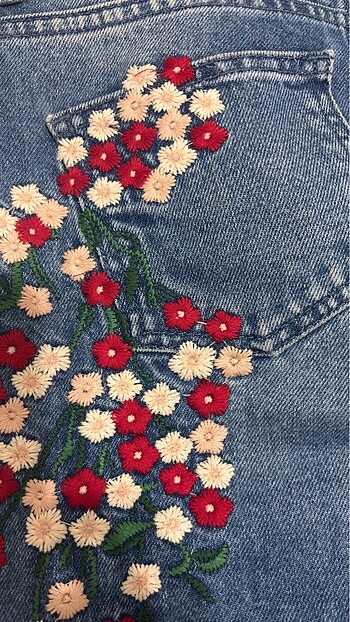 Nakışlı jean - Görsel 4