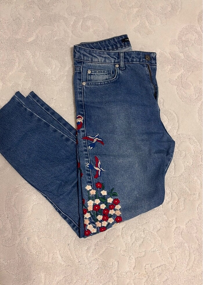 Nakışlı jean - Görsel 3