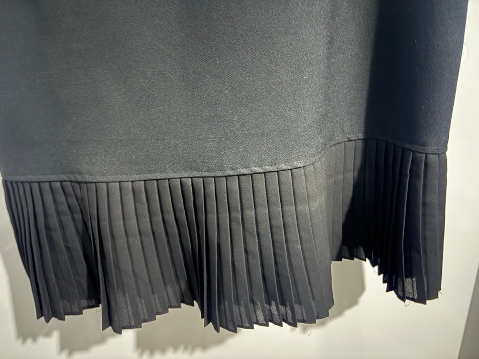 Siyah Pilili Midi Gotik Özel Dikim Elbise - Görsel 4