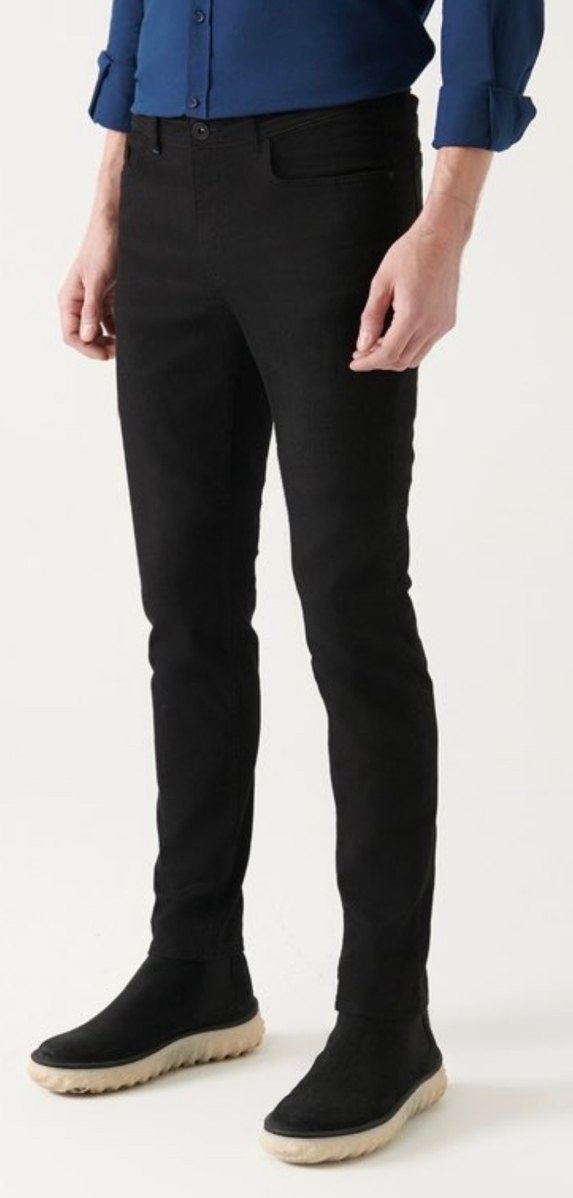 Avva Siyah Denim Erkek Kot Pantolon - Görsel 3