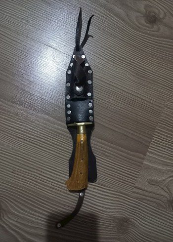  Beden kahverengi Renk Diger Vintage Kahverengi Bıçak ve Kılıf