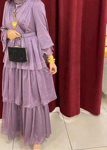 Zara abiye elbise şalıyla beraber