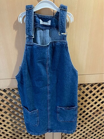 Denim salopet elbise