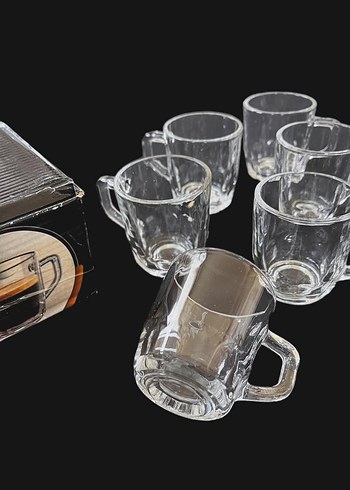 6 lı cam nespresso-kahve fincanı